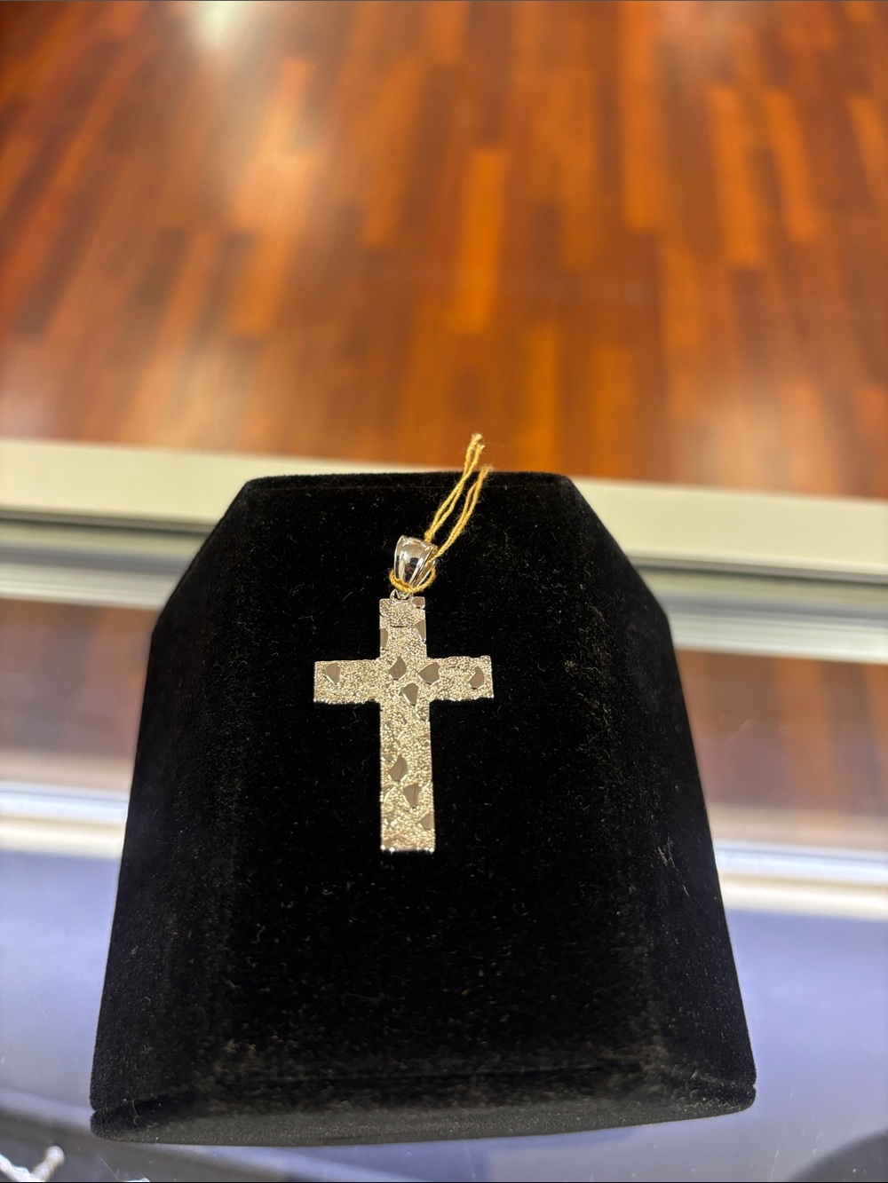 925 nugget cross pendant